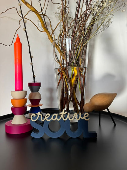 Deko Schriftzug "creative soul"