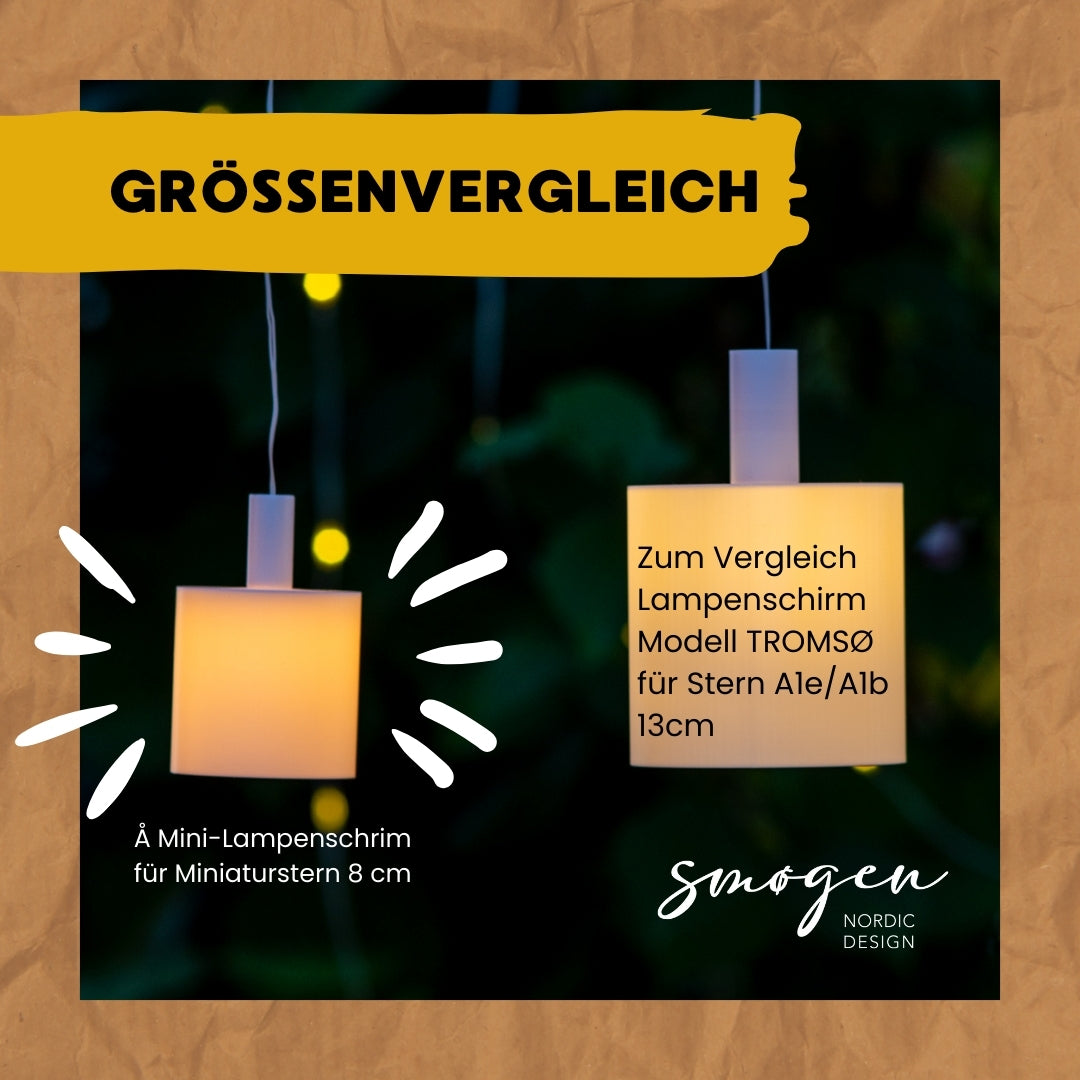Austausch Lampenschirm Å passend für Weihnachtsstern (Größe Miniatur)