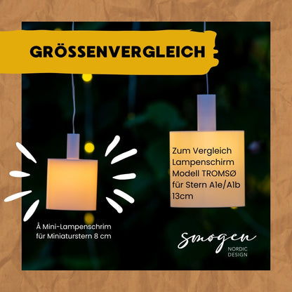 Austausch Lampenschirm Å passend für Weihnachtsstern (Größe Miniatur)