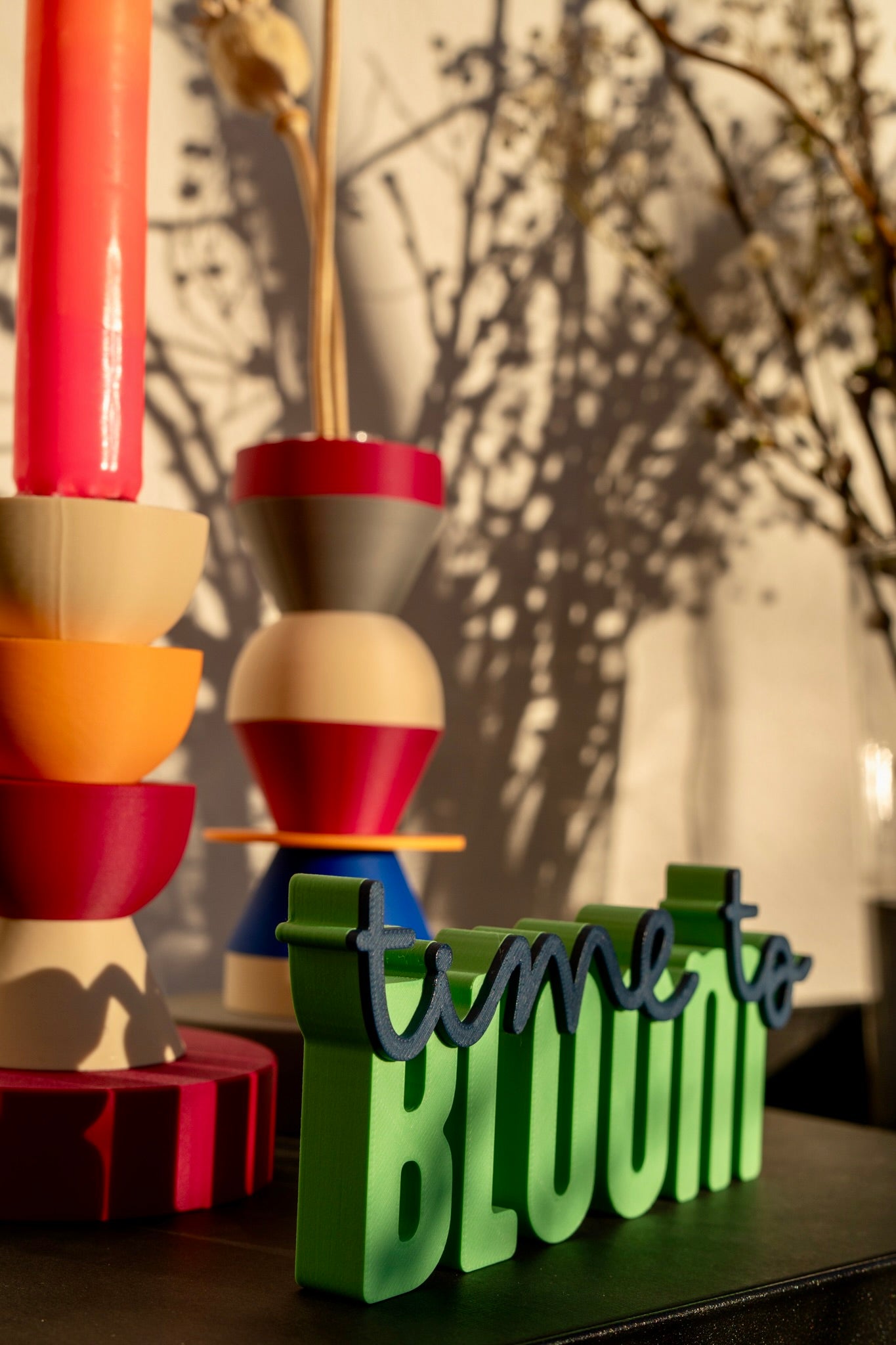 Deko Schriftzug "time to bloom"