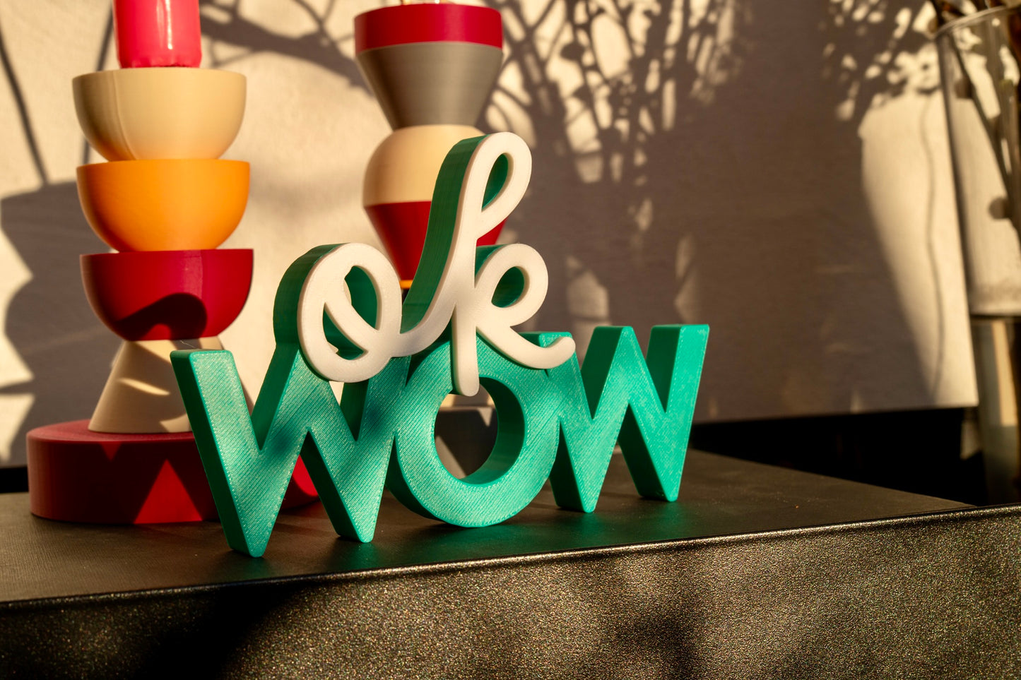 Deko Schriftzug "ok WOW"