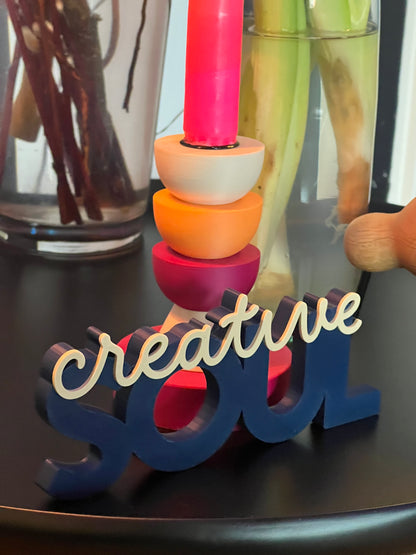 Deko Schriftzug "creative soul"