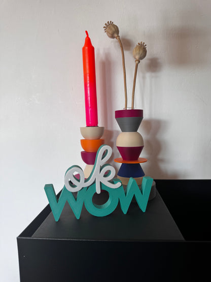 Deko Schriftzug "ok WOW"