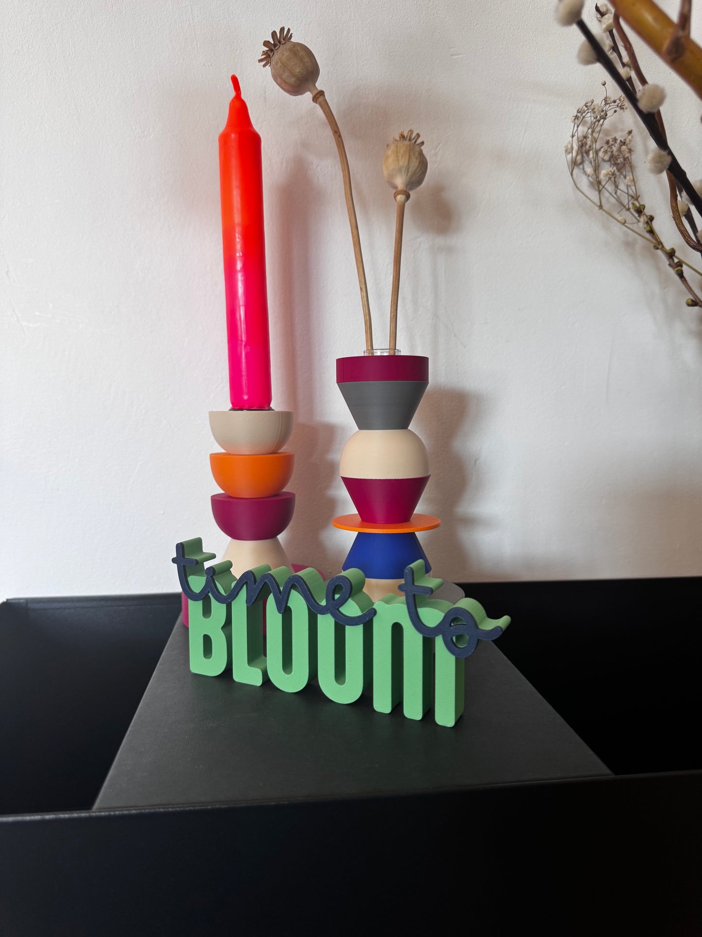 Deko Schriftzug "time to bloom"