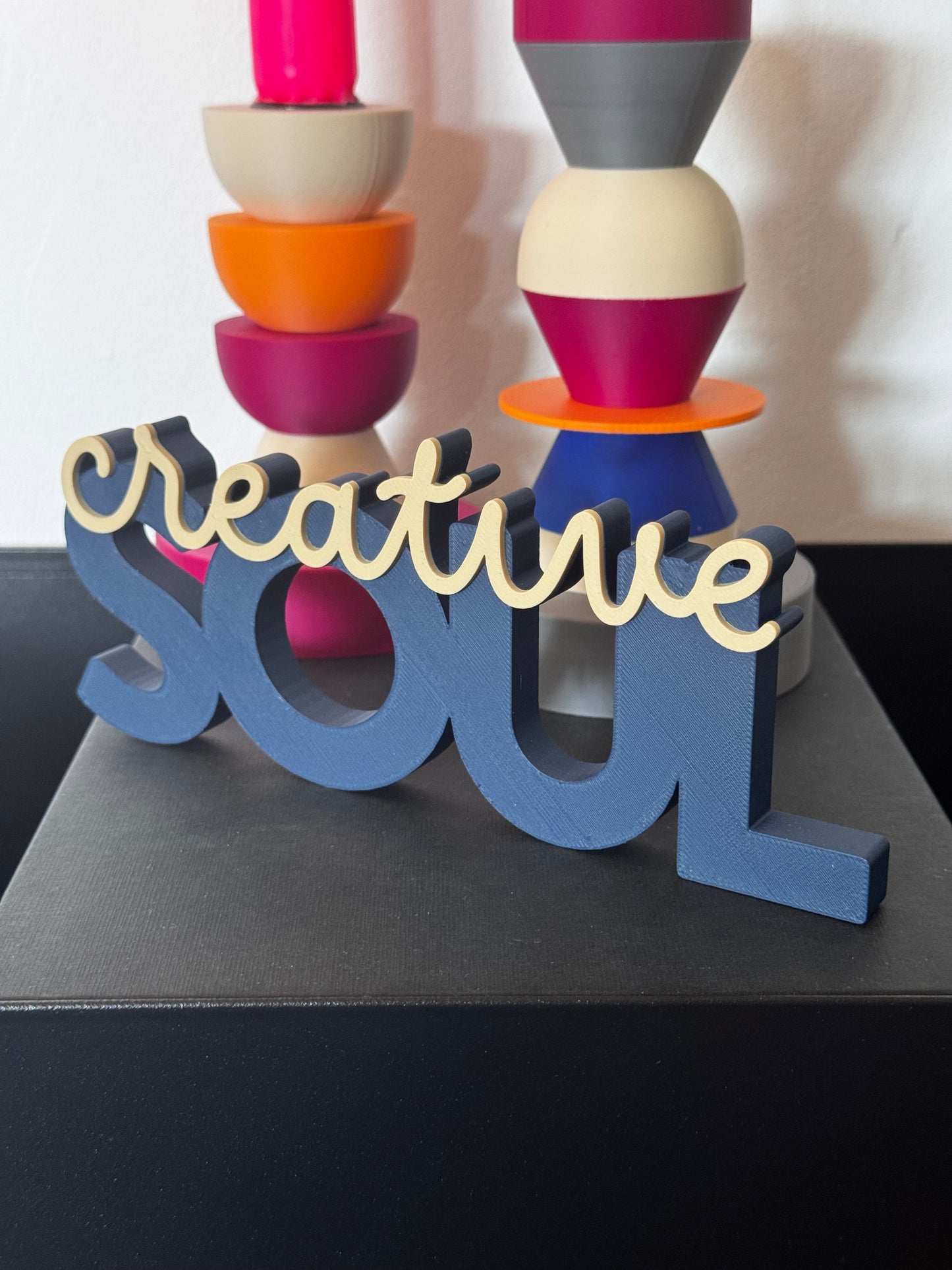 Deko Schriftzug "creative soul"