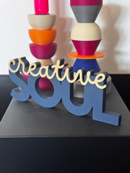 Deko Schriftzug "creative soul"