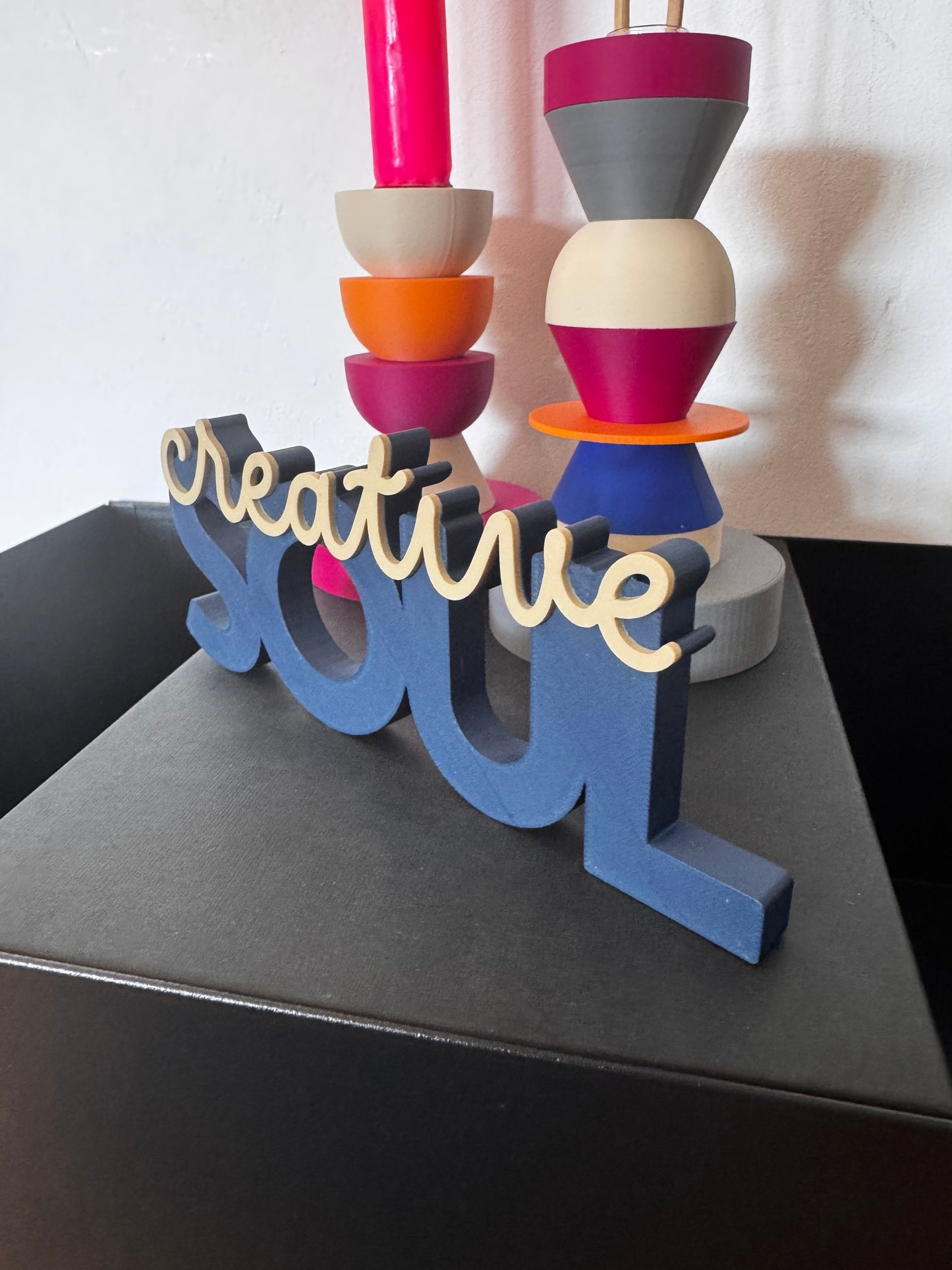 Deko Schriftzug "creative soul"