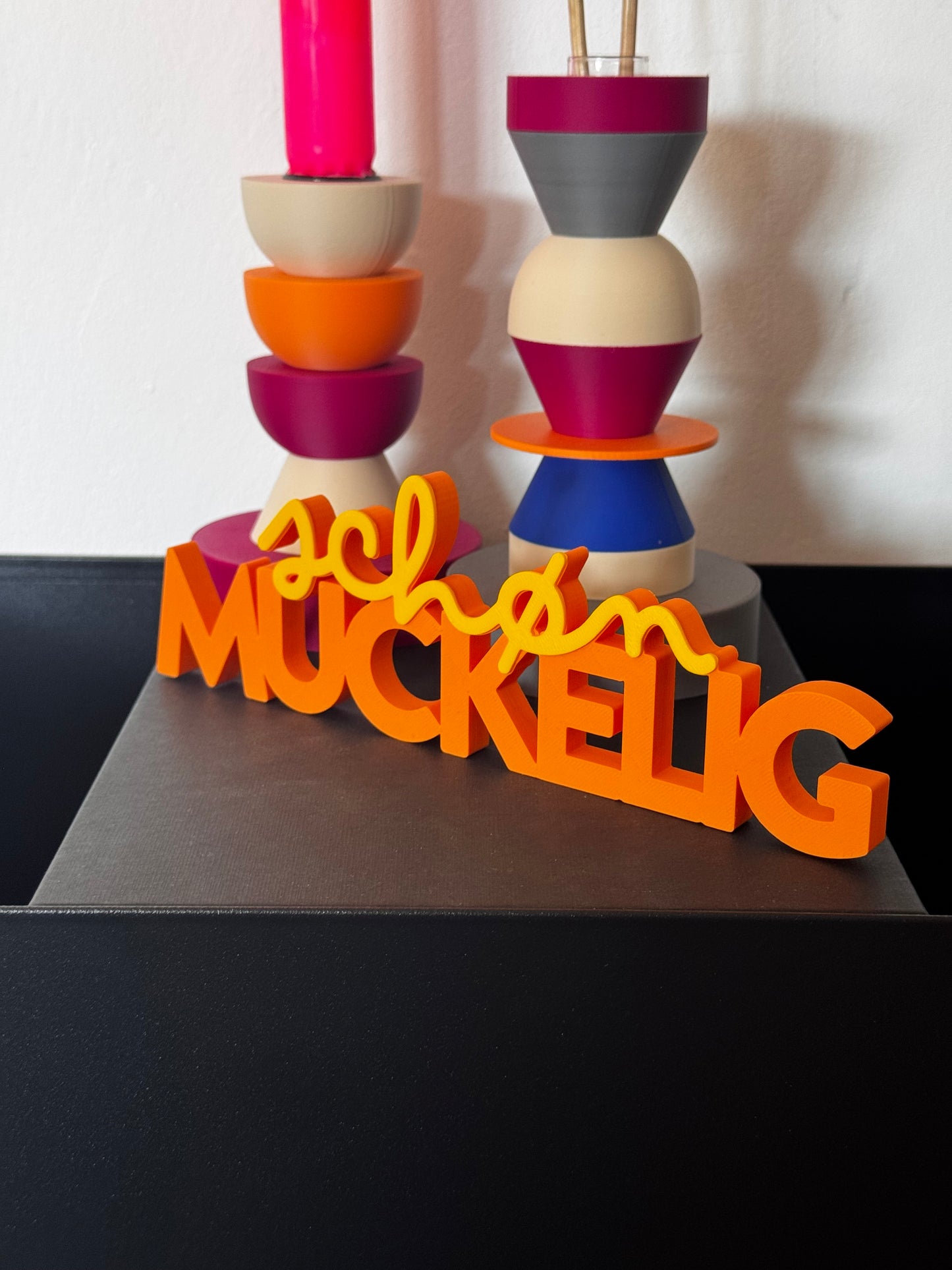Deko Schriftzug "schøn muckelig"