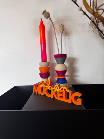 Deko Schriftzug "schøn muckelig"