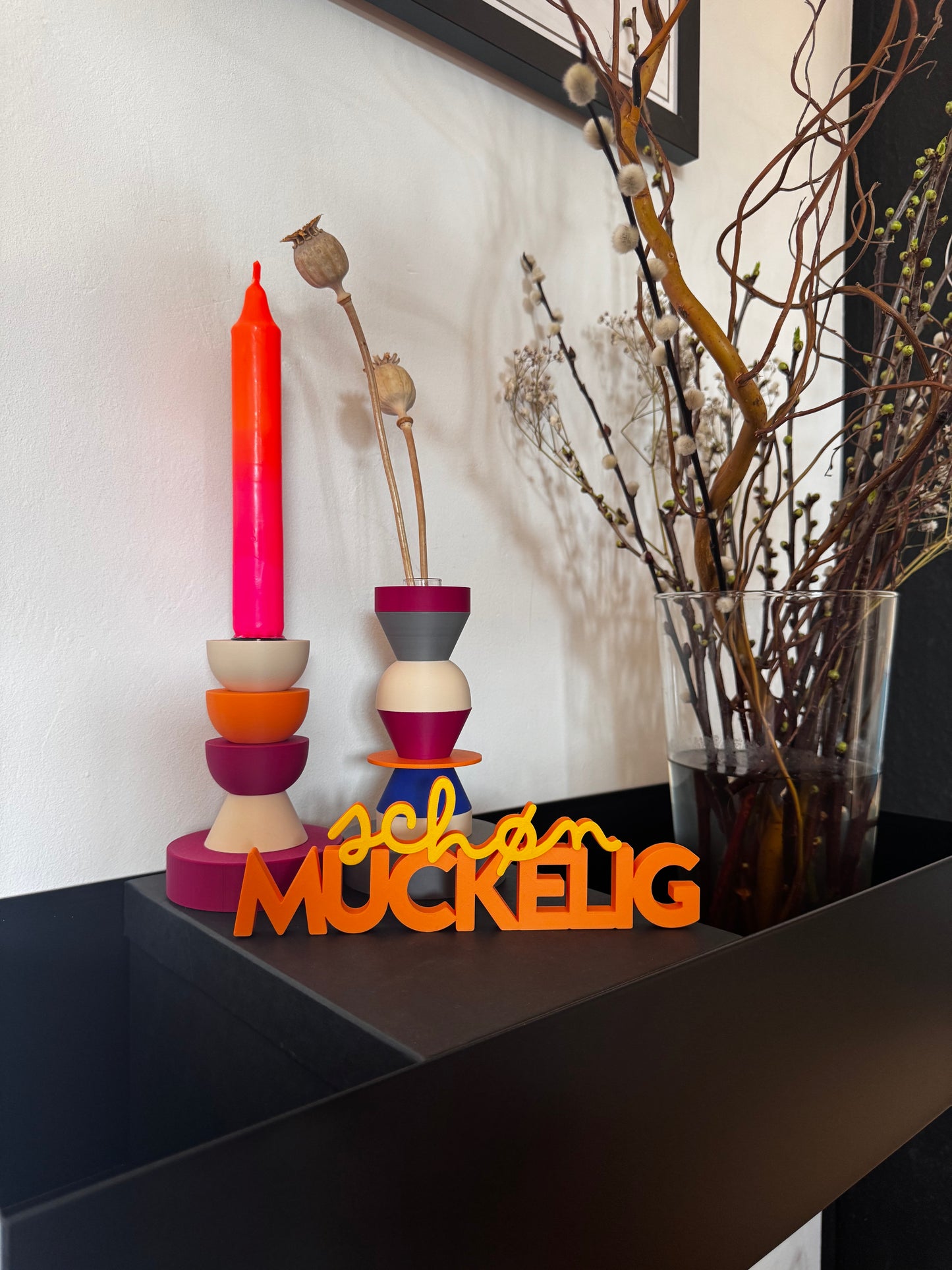 Deko Schriftzug "schøn muckelig"