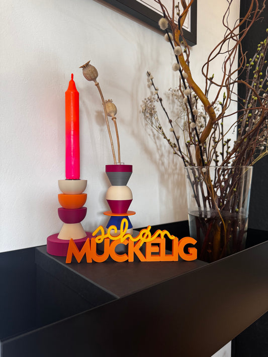 Deko Schriftzug "schøn muckelig"