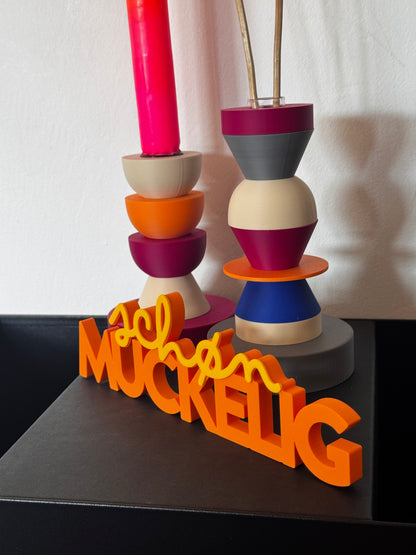 Deko Schriftzug "schøn muckelig"