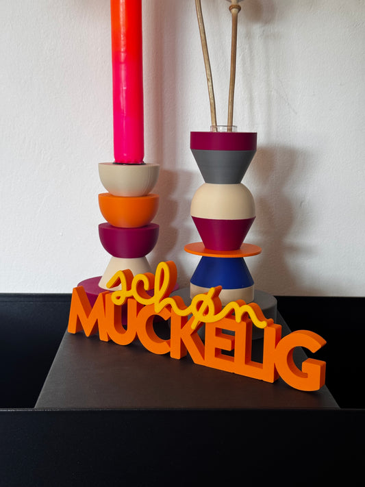 Deko Schriftzug "schøn muckelig"