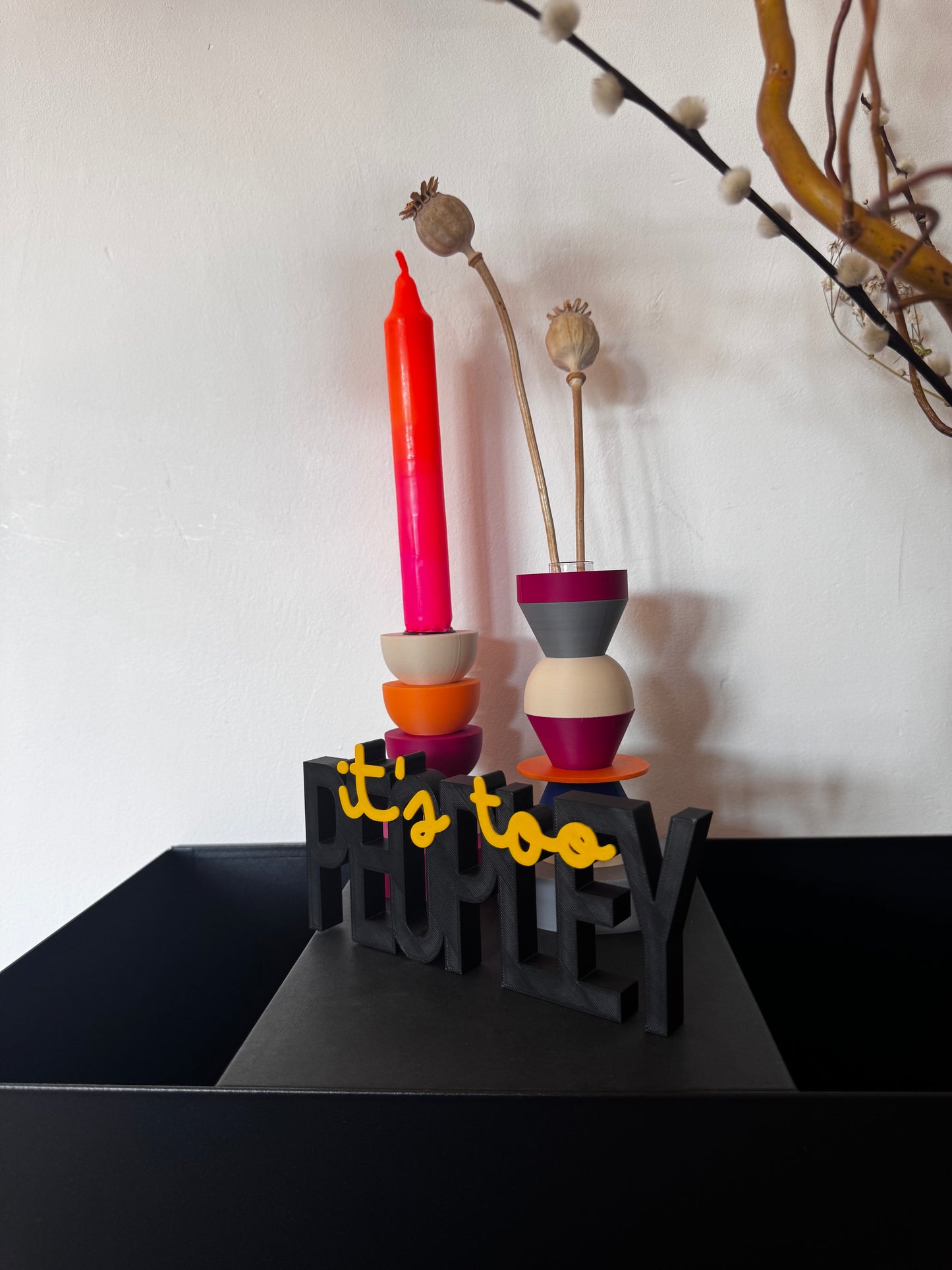 Deko Schriftzug "It's too peopley"