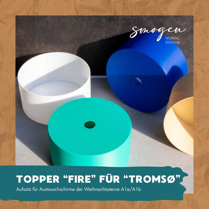 Topper "FIRE" für Austausch Lampenschirm "TROMSØ"