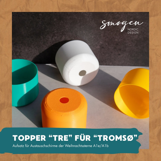 Topper "TRE" für Austausch Lampenschirm "TROMSØ"